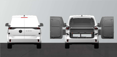 Suelo doble Alto: 272 mm 3 cajones para Volkswagen ID Buzz Cargo con pared Standard Confort