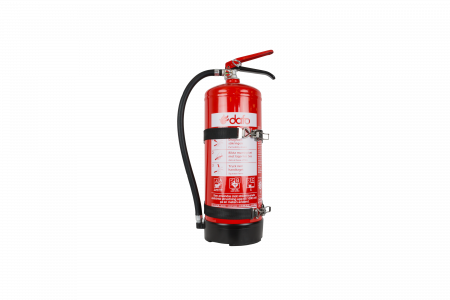 Extintor de incendios de 6 kg de polvo ABC, con soporte para vehículo incluido.