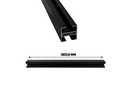 perfil de aluminio horizontal de 1837.5mm incl. bolsa de tornillos