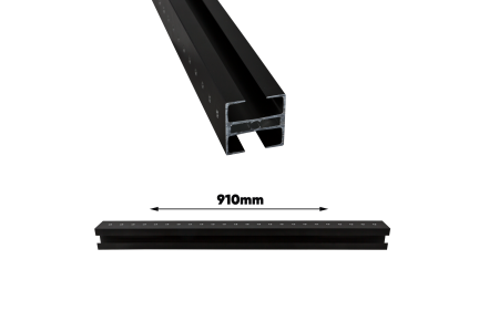 Perfil de aluminio horizontal de 910mm incl. bolsa de tornillos