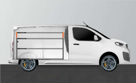 BASE42 Equipamiento para vehículos para la Expert, Jumpy, Vivaro, Scudo & ProAce L2