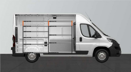 BASE42 Equipamiento para vehículos para la Proace Max, Boxer, Ducato, Jumper & Movano L2