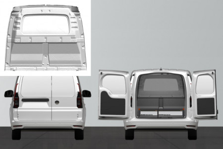 Suelo doble Alto: 220 mm 3 cajones para VW Caddy Cargo & Ford Connect L1 con pared estándar