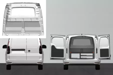 Suelo doble Alto: 360 mm 4 cajones para VW Caddy Cargo & Ford Connect L2 con pared estándar