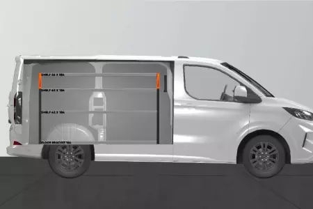 BASE42 Equipamiento para vehículos para la Ford Custom & VW Transporter L1