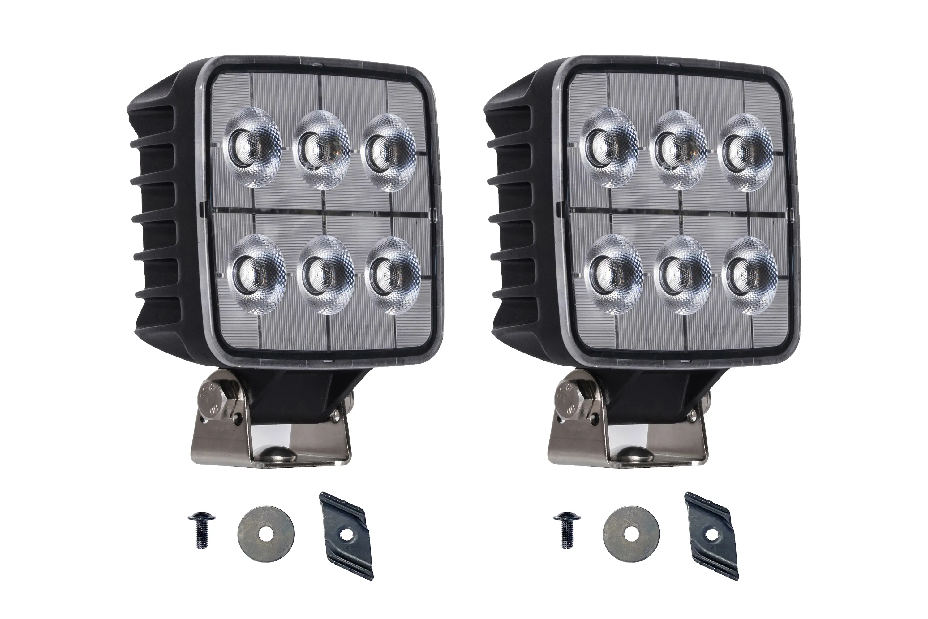 2 luces de trabajo WORK VISION Square 40W para montaje en barra de trabajo