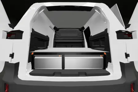 Suelo doble Alto: 272 mm 3 cajones para Volkswagen ID Buzz Cargo con pared Standard Confort